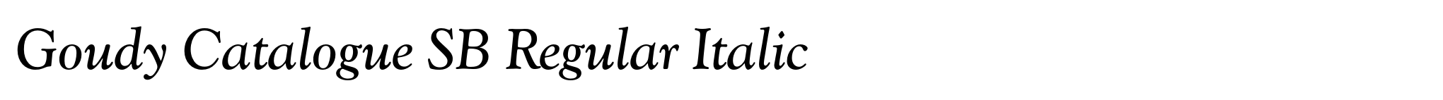 Goudy Catalogue SB Regular Italic image